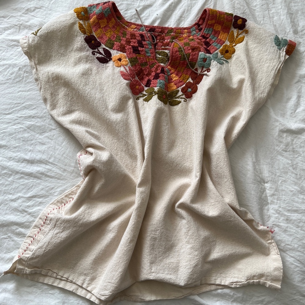 Hand stitched sack shirt